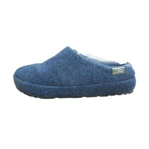 LL Bean Sweater Fleece Slipper Scuff Bright Navy Size 7 M